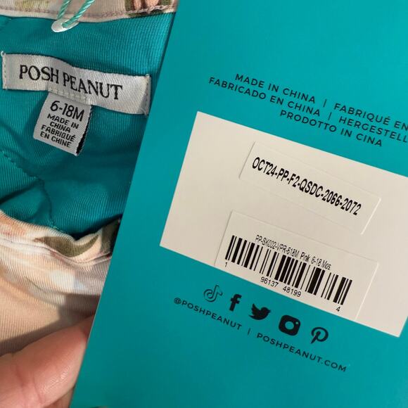 Posh Peanut Sleep Sack, Vintage Pink Rose, 6-18M - Picture 6 of 8